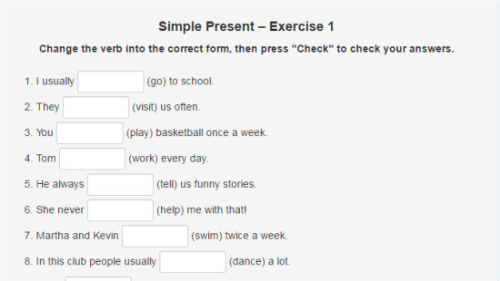 Simple Present Tense Exercises - Word Counter Blog