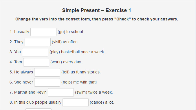 Tenses in English, Verb Tenses Worksheet - Academy Simple