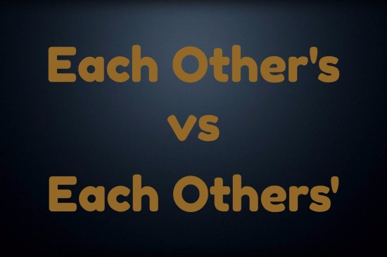 each other's versus each others'