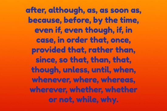 what is a subordinating conjunction?